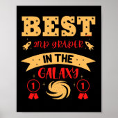 BESTE 2DE GRADER IN DE GALAXY grappig Poster (Voorkant)