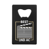 Beste 2e AC - Camera Team Gift Creditkaart Flessenopener (Voorkant)