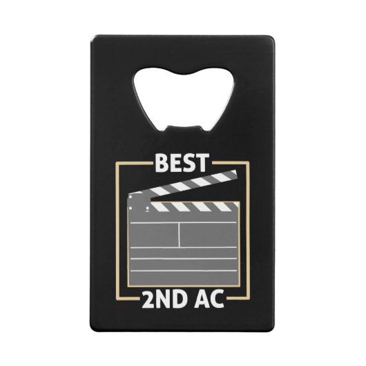 Beste 2e AC - Camera Team Gift Creditkaart Flessenopener (Voorkant)