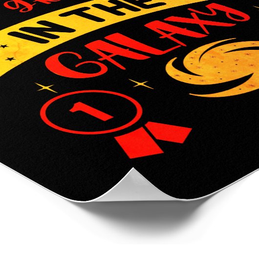 BESTE 3D GRADER IN DE GALAXY grappig Poster (Hoek)