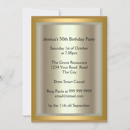 Beste 50e Gold-feestdag Kaart (Achterkant)