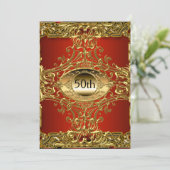 Beste 50e goudbloedige feestdag kaart (Staand voorkant)