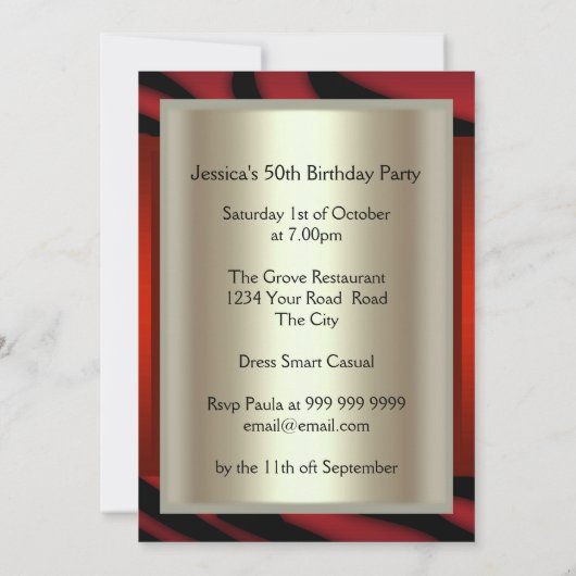 Beste 50e goudbloedige feestdag kaart (Achterkant)