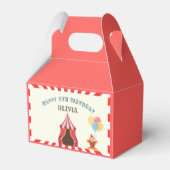 BESTE 5E verjaardag Party Circus Thema Bedankdoosjes (Voorkant Zijde)