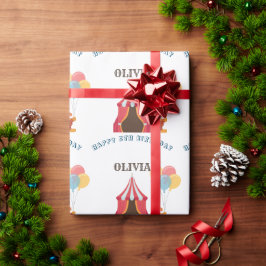 BESTE 5E verjaardag Party Circus Thema Cadeaupapier