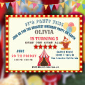 BESTE 5E verjaardag Party Circus Thema Kaart