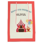 BESTE 5E verjaardag Party Circus Thema Medium Cadeauzakje (Achterkant)