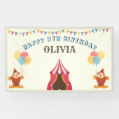 BESTE 5E verjaardag Party Circus Thema Spandoek (Horizontaal)