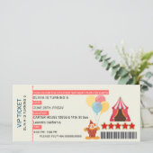 BESTE 5E verjaardag Party Circus thema VIP PASS (Staand voorkant)