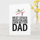 Beste aandelenbelegger en nog betere vader kaart (Gele Bloem)