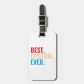 Beste aangepaste ooit retro-Gepersonaliseerd teks Bagagelabel (Voorkant verticaal)