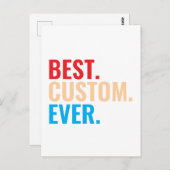 Beste aangepaste ooit retro-Gepersonaliseerd teks Briefkaart (Voorkant / Achterkant)