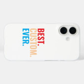 Beste aangepaste ooit  retro-Gepersonaliseerd teks Case-Mate iPhone Case (Achterkant (horizontaal))