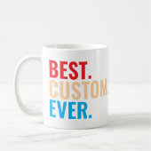 Beste aangepaste ooit  retro-Gepersonaliseerd teks Koffiemok (Links)