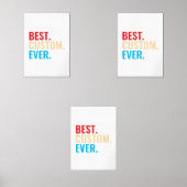 Beste aangepaste ooit  retro-Gepersonaliseerd teks Muurkunst Sets (Voorkant)