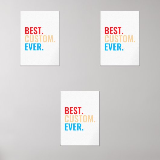 Beste aangepaste ooit  retro-Gepersonaliseerd teks Muurkunst Sets (Voorkant)