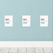 Beste aangepaste ooit  retro-Gepersonaliseerd teks Muurkunst Sets (Houten vloer)