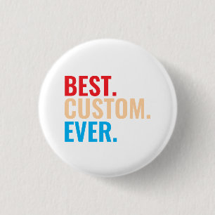 Beste aangepaste ooit retro-Gepersonaliseerd teks Ronde Button 3,2 Cm