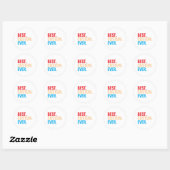 Beste aangepaste ooit  retro-Gepersonaliseerd teks Ronde Sticker (Vel)