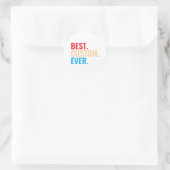 Beste aangepaste ooit  retro-Gepersonaliseerd teks Ronde Sticker (Tas)