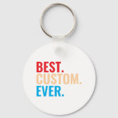 Beste aangepaste ooit retro-Gepersonaliseerd teks Sleutelhanger (Achterkant)