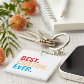 Beste aangepaste ooit retro-Gepersonaliseerd teks Sleutelhanger (Voorkant Rechts)