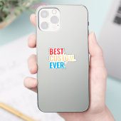 Beste aangepaste ooit  retro-Gepersonaliseerd teks Sticker (Telefoon)