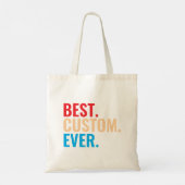 Beste aangepaste ooit retro-Gepersonaliseerd teks Tote Bag (Achterkant)