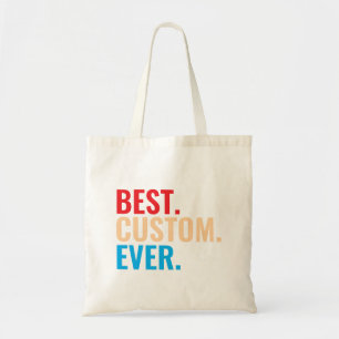 Beste aangepaste ooit retro-Gepersonaliseerd teks Tote Bag
