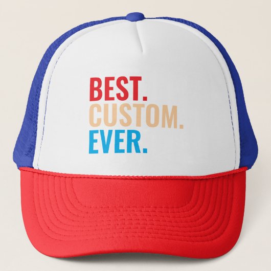 Beste aangepaste ooit retro-Gepersonaliseerd teks Trucker Pet (Voorkant)
