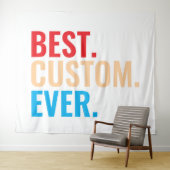 Beste aangepaste ooit retro-Gepersonaliseerd teks Wandkleed (In Situ (horizontaal))