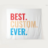 Beste aangepaste ooit retro-Gepersonaliseerd teks Wandkleed (Voorkant (horizontaal))