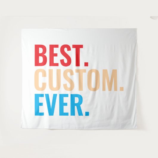 Beste aangepaste ooit retro-Gepersonaliseerd teks Wandkleed (Voorkant (horizontaal))