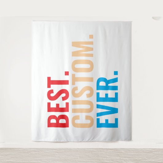 Beste aangepaste ooit retro-Gepersonaliseerd teks Wandkleed (Voorkant)