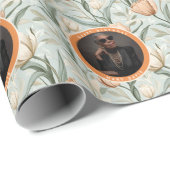 Beste aangepaste tulp bloemige verjaardag cadeaupapier (Rol Hoek)