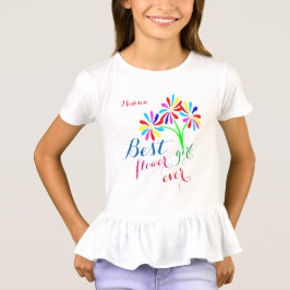 Beste aanpasbare Bloemenmeisje ooit T-shirt
