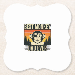 Beste aap vader ooit vintage aap vader shirt_1 kartonnen onderzetters