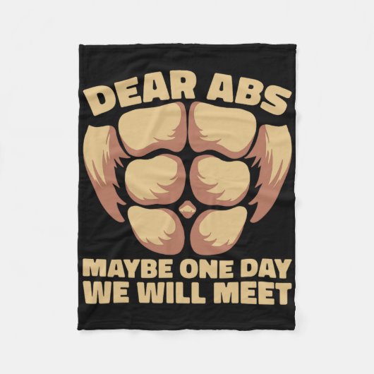 Beste Abs misschien op een dag Fleece Deken (Voorkant)