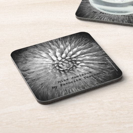 Beste Abstracte benaming voor docenten zwart-wit e Bier Onderzetter (Linkerzijde)