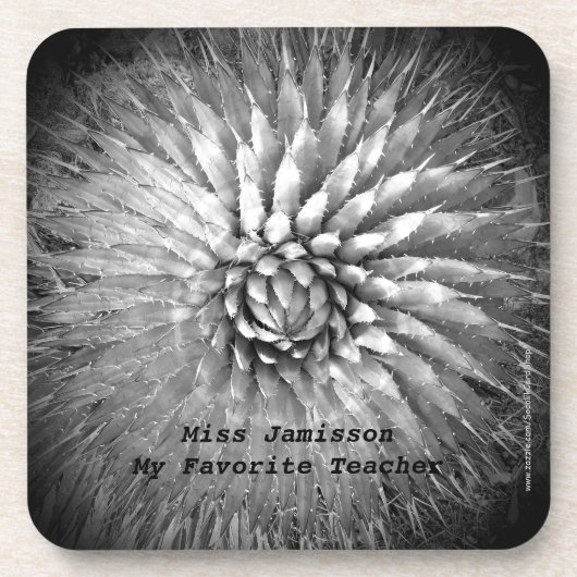 Beste Abstracte benaming voor docenten zwart-wit e Bier Onderzetter (Voorkant)