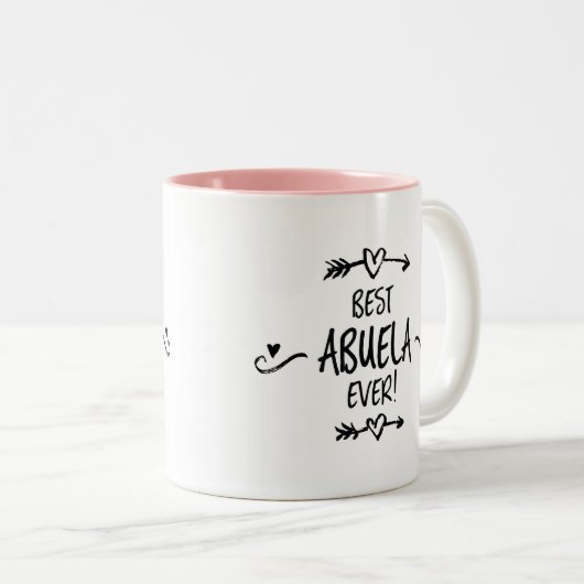 Beste Abuela Ever Tweekleurige Koffiemok (Voorkant rechts)