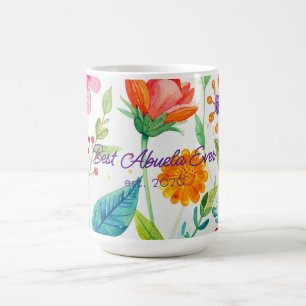 Beste Abuela Moederdag Aquarel Bloemen Koffiemok