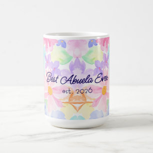 Beste Abuela Moederdag Waterverf Bloemen  Koffiemok