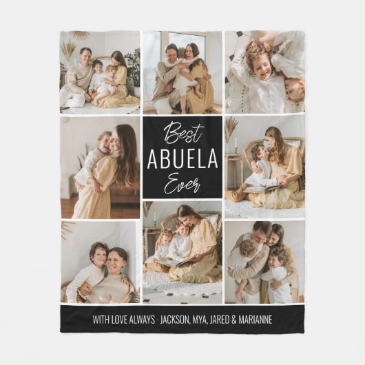 Beste ABUELA ooit aangepaste ventilatorbank Fleece Deken (Voorkant)
