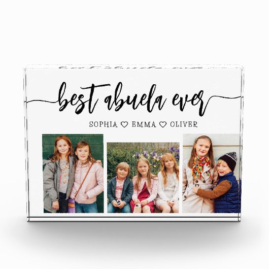 Beste Abuela ooit - Kleinkinderen Fotocollage Fotoblokken (Voorkant)