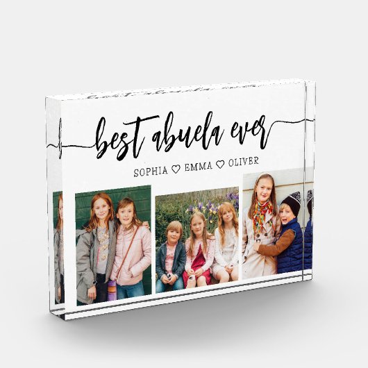 Beste Abuela ooit - Kleinkinderen Fotocollage Fotoblokken (Links)