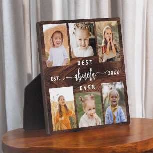 Beste Abuela Ooit Kleinkinderen Hout Fotocollage Fotoplaat
