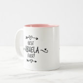 Beste Abuela Ooit Tweekleurige Koffiemok (Voorkant links)