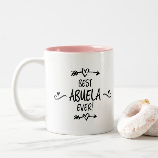 Beste Abuela Ooit Tweekleurige Koffiemok (Met donut)