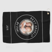 Beste Abuelo By Par Golfer Modern Fotogeschenk Zwa Golfhanddoek (Horizontaal)